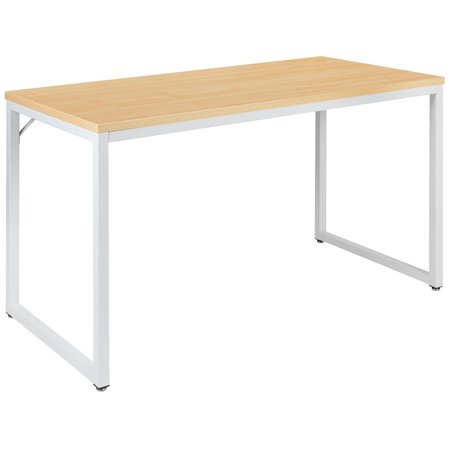 Flash Furniture 47"L Commercial Industrial Office Desk in Maple GC-GF156-12-MAP-WH-GG